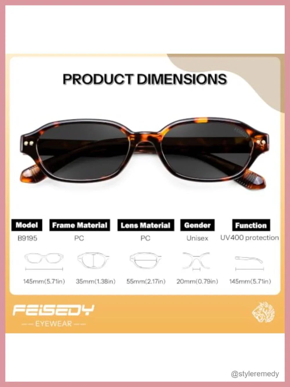Retro Y2K Rectangular Sunglasses Polarized UV400 Slim Fit Unisex